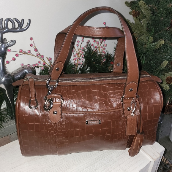Coach Bags Coach Avery Crock Embossed Barrel Bag Poshmark